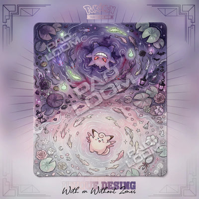 Gengar Clefairy Playmat - 2 Player Pokemon TCG Mat
