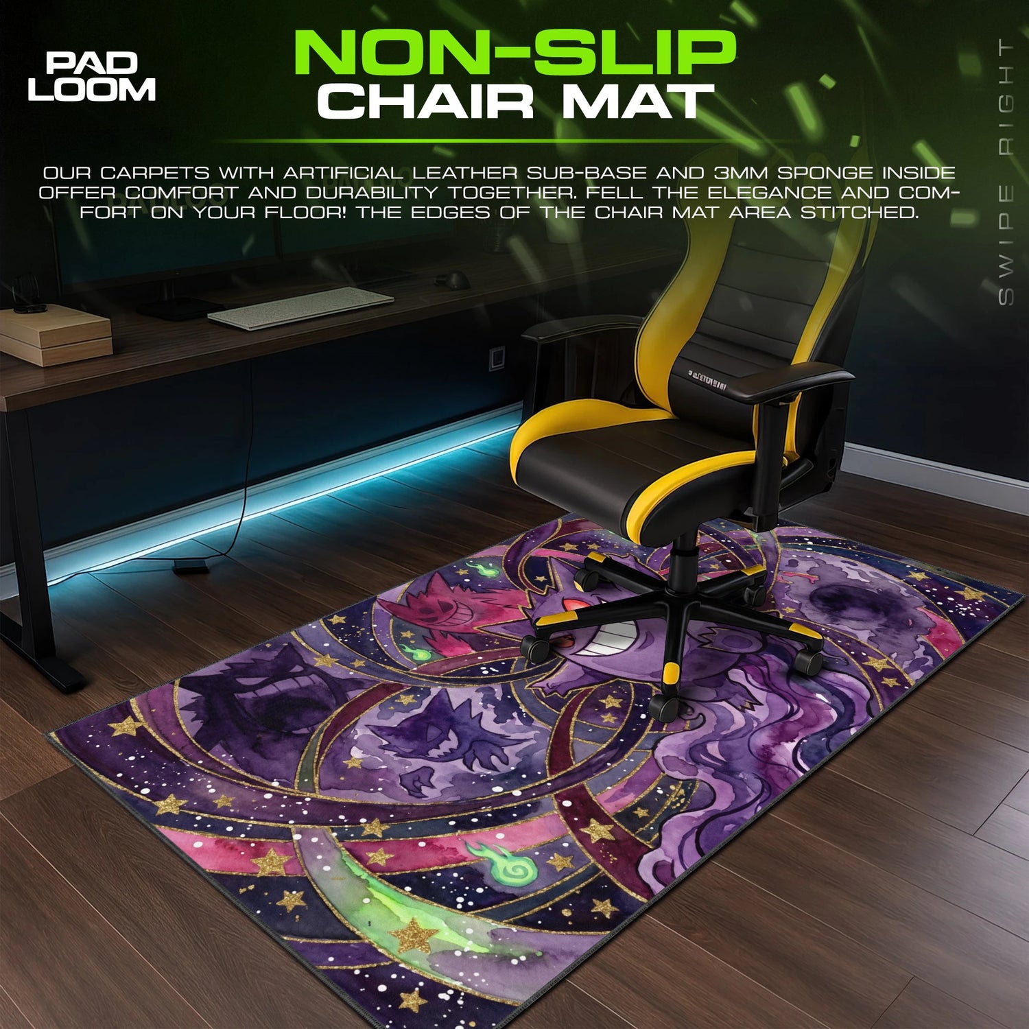 Gengar Cosmic Grin Mouse Pad - Pokemon Desk Mat