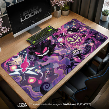 Gengar Ghost Swarm Mouse Pad - Pokemon Desk Mat