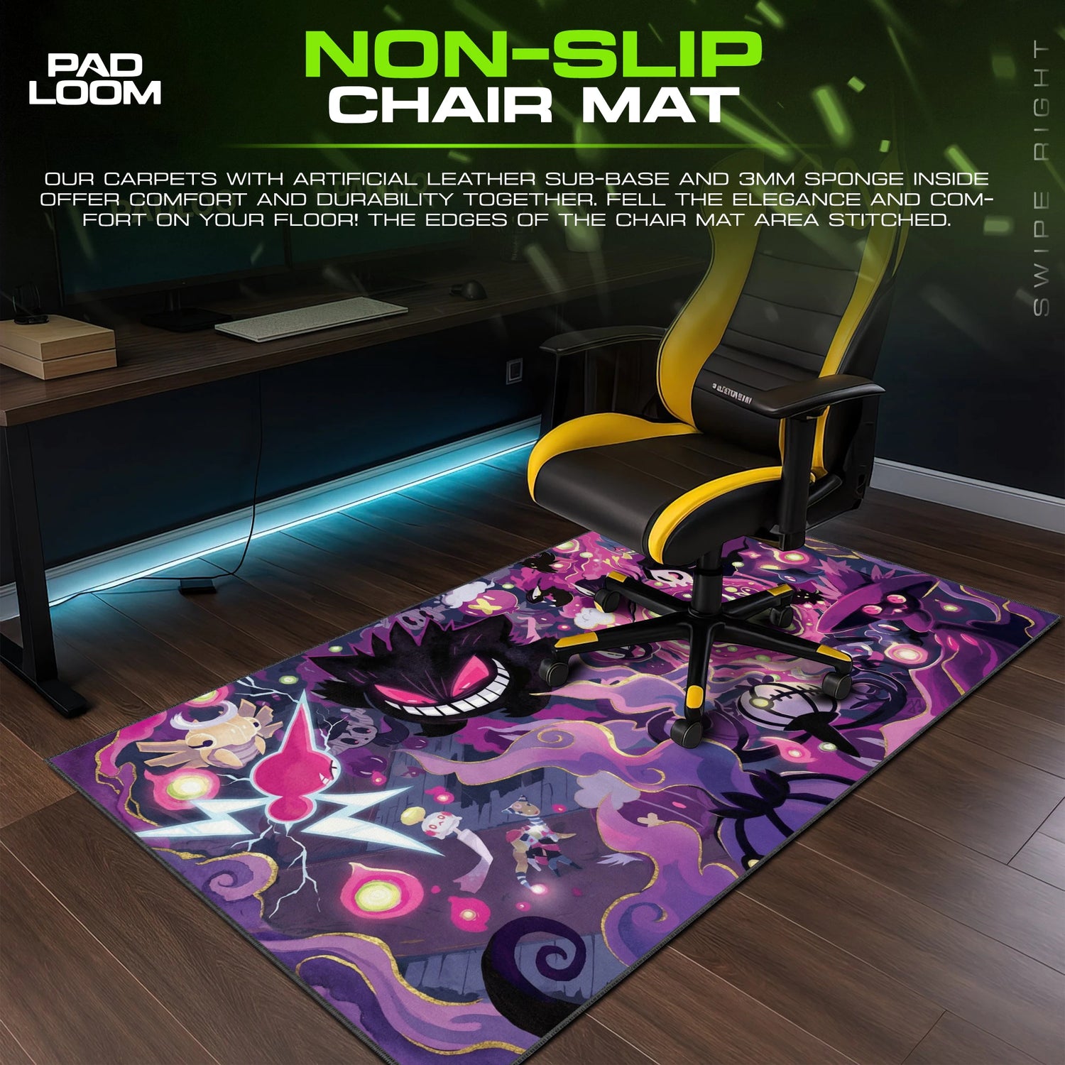 Gengar Ghost Swarm Mouse Pad - Pokemon Desk Mat