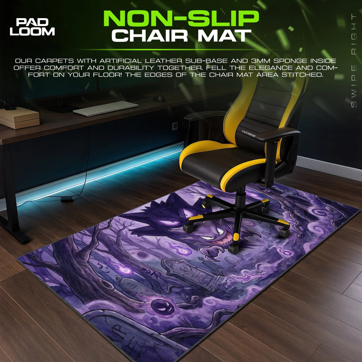 Gengar Graveyard Mist Mouse Pad - Pokemon Desk Mat