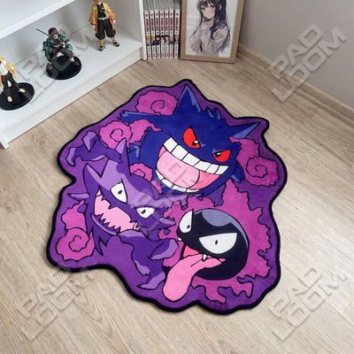 Gengar Haunter Gastly Rug - Shaped Anime Rug