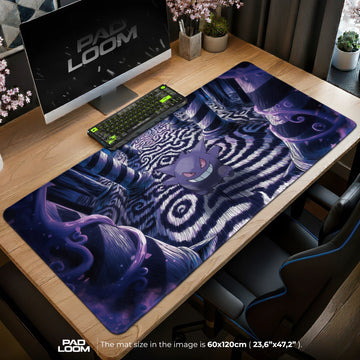 Gengar Hypnotic Hall Mouse Pad - Pokémon Desk Mat