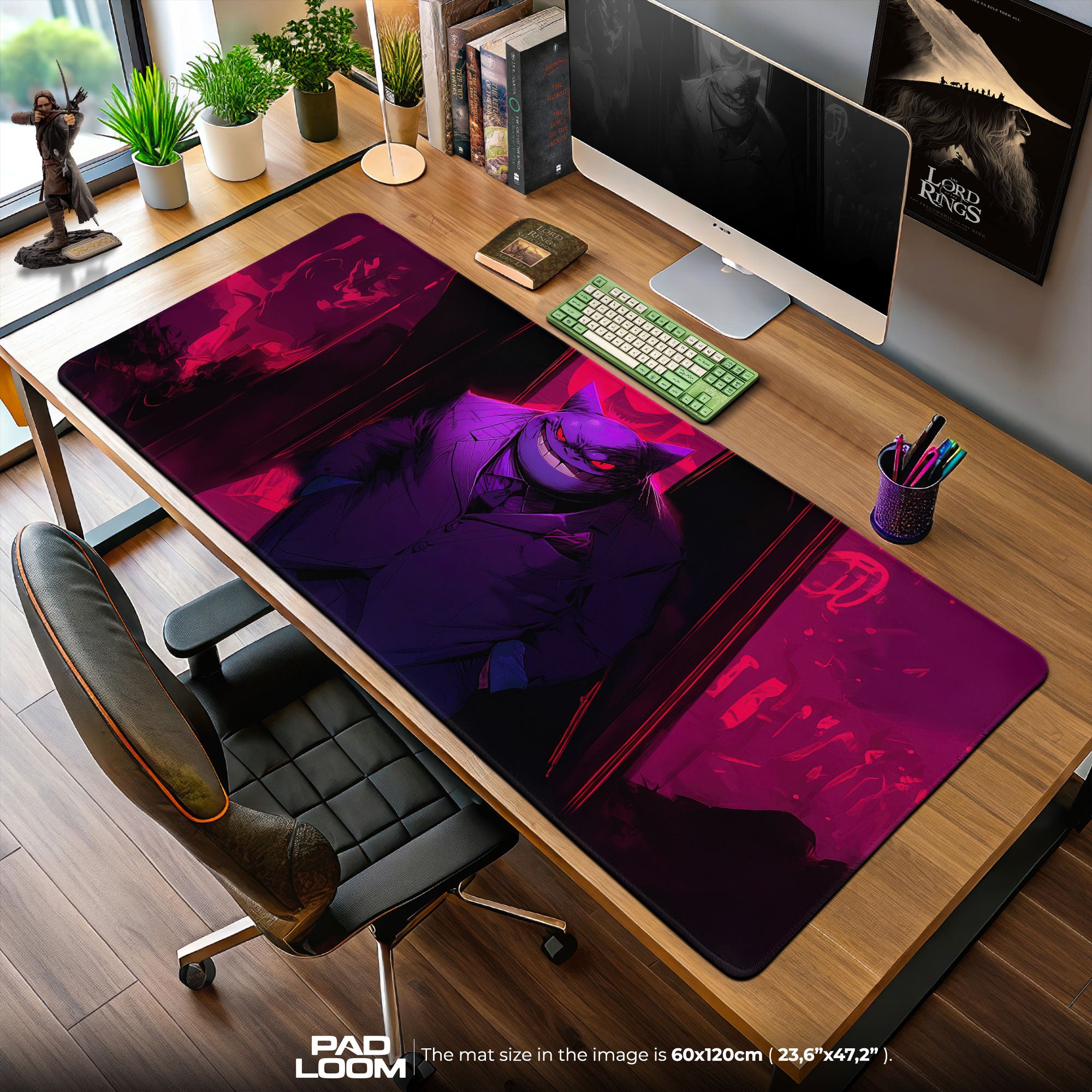 Gengar Mafia Mouse Pad, Pokémon Gaming Desk Mat