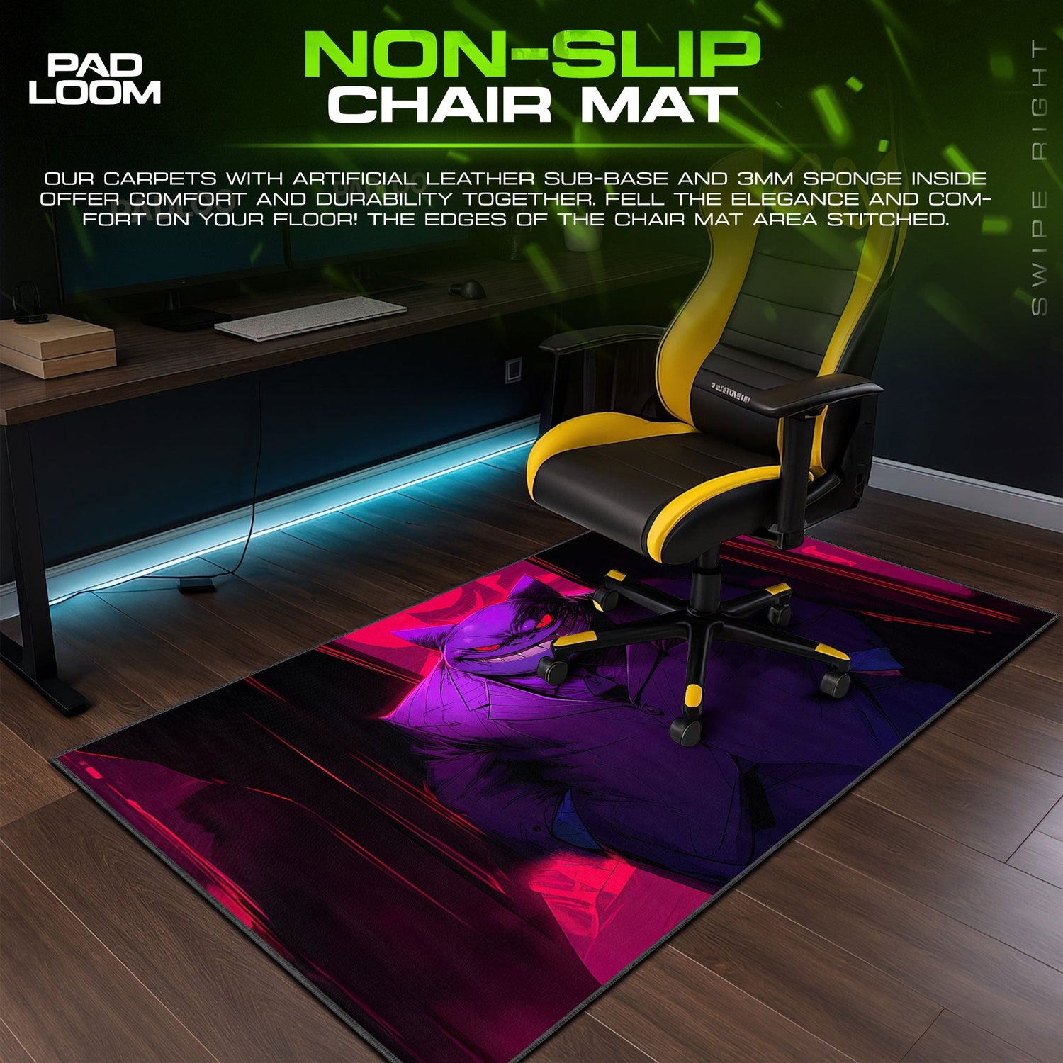 Gengar Mafia Mouse Pad, Pokémon Gaming Desk Mat Padloom