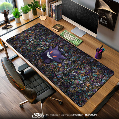 Gengar-Mauspad, Pokémon-Gaming-Schreibtischmatte vom Typ Geist