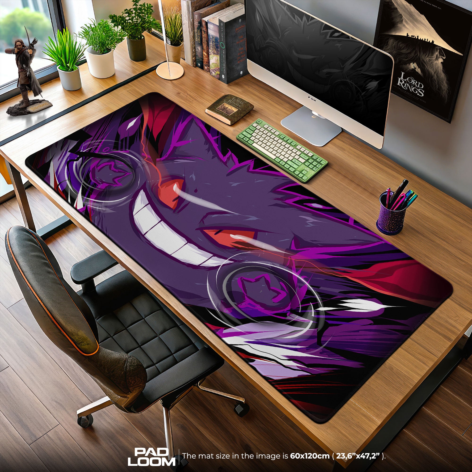 Gengar Mouse Pad, Pokémon Shadow Grin Gaming Desk Mat