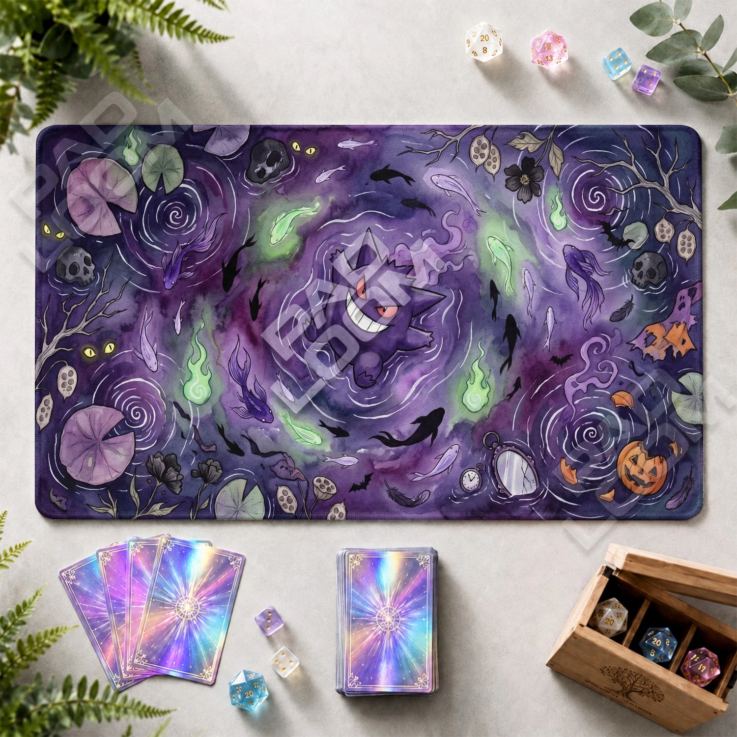 Gengar Pond Playmat - Pokemon TCG Mat - view 2