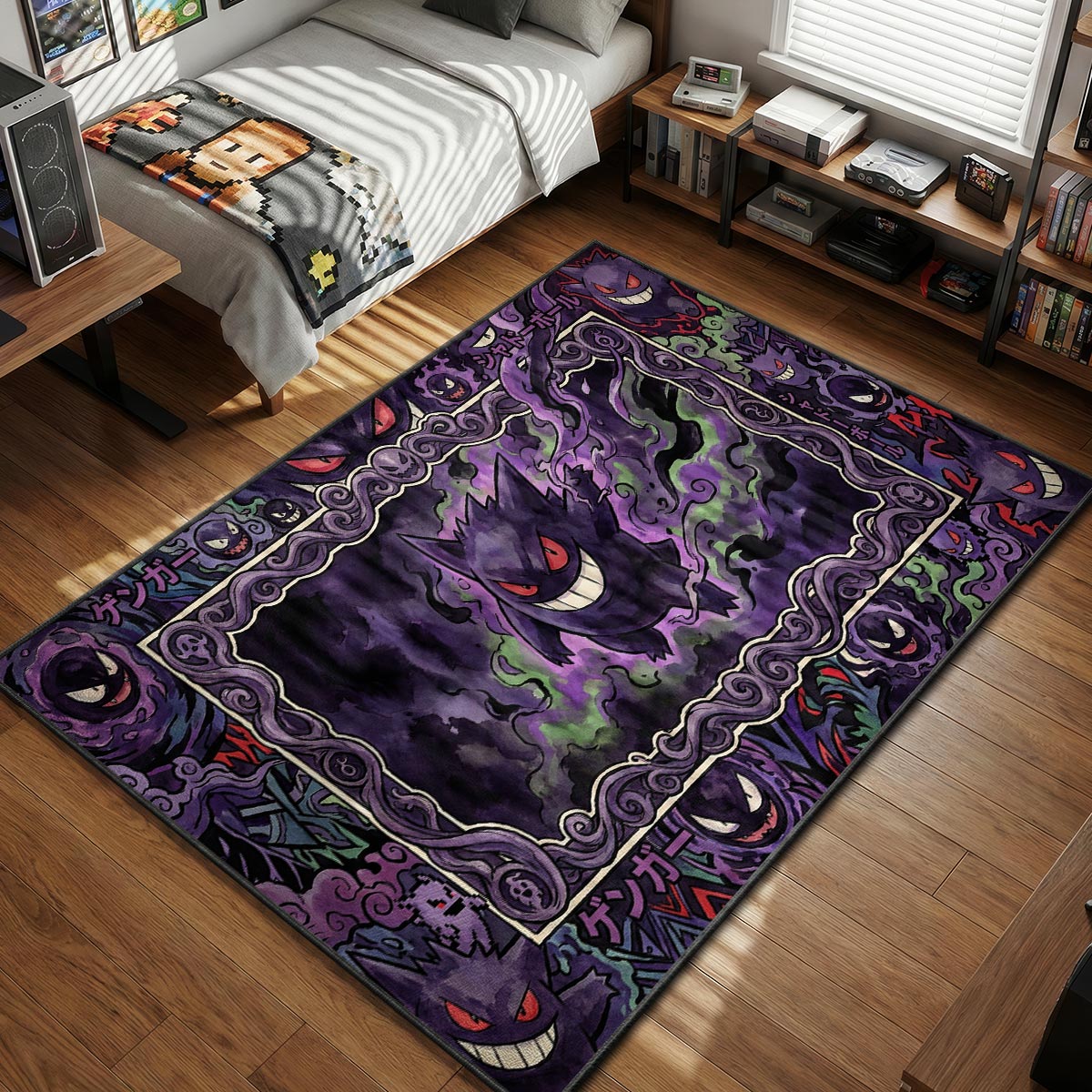 Gengar Shadow Mist Pokémon Chair rug — main product view