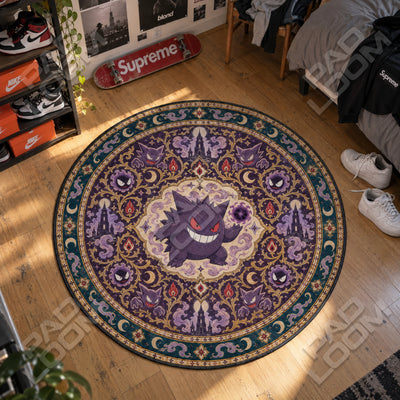 Gengar Shadow Round Rug - Pokemon Chair Mat