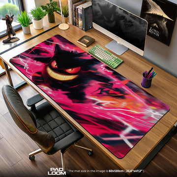 Gengar Shadow Surge Mouse Pad, Pokémon Gaming Desk Mat