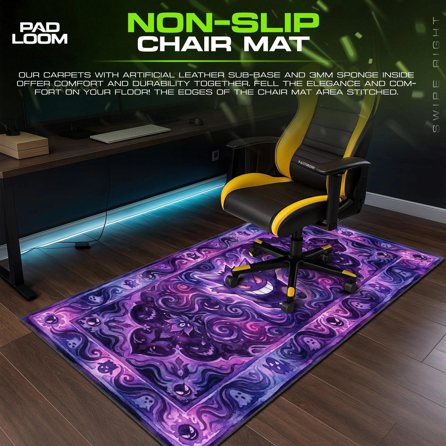 Gengar Spectral Tapestry Mouse Pad - Pokemon Desk Mat