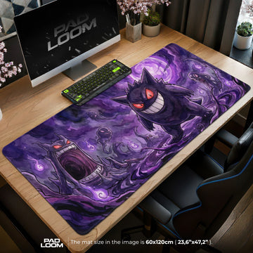 Gengar Spirit Vortex Mouse Pad - Pokemon Desk Mat