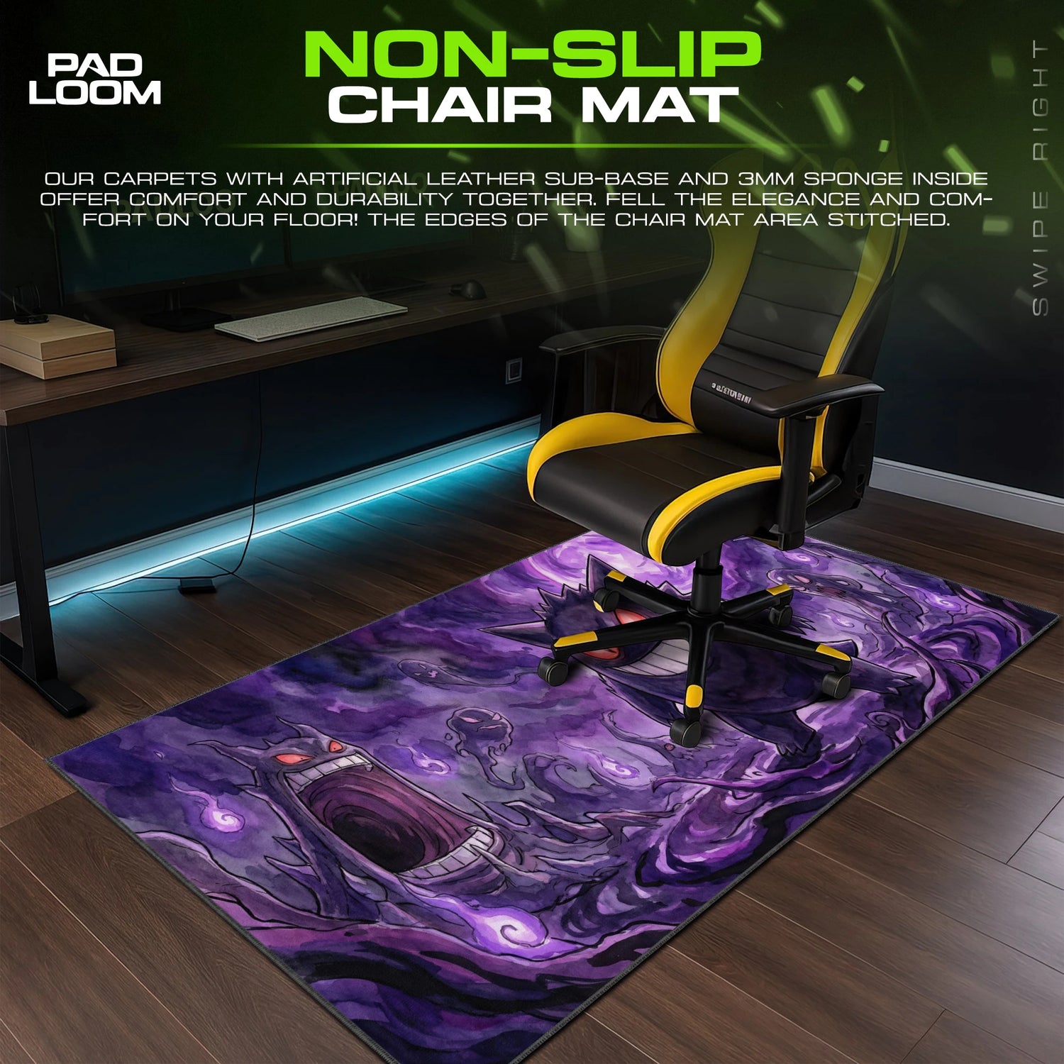 Gengar Spirit Vortex Mouse Pad - Pokemon Desk Mat