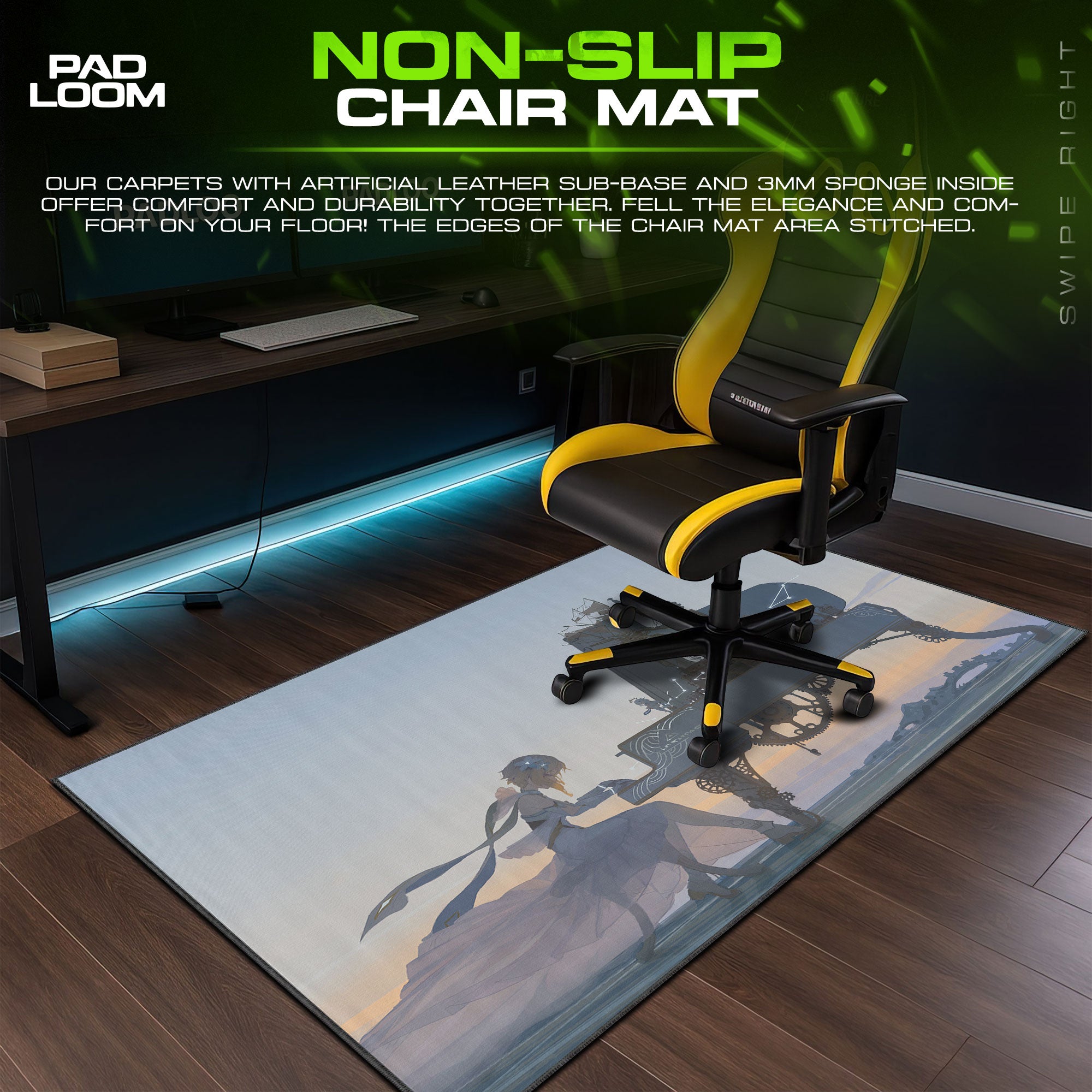Genshin Impact Elegy of the Piano Mouse Pad, Anime Gaming Desk Mat