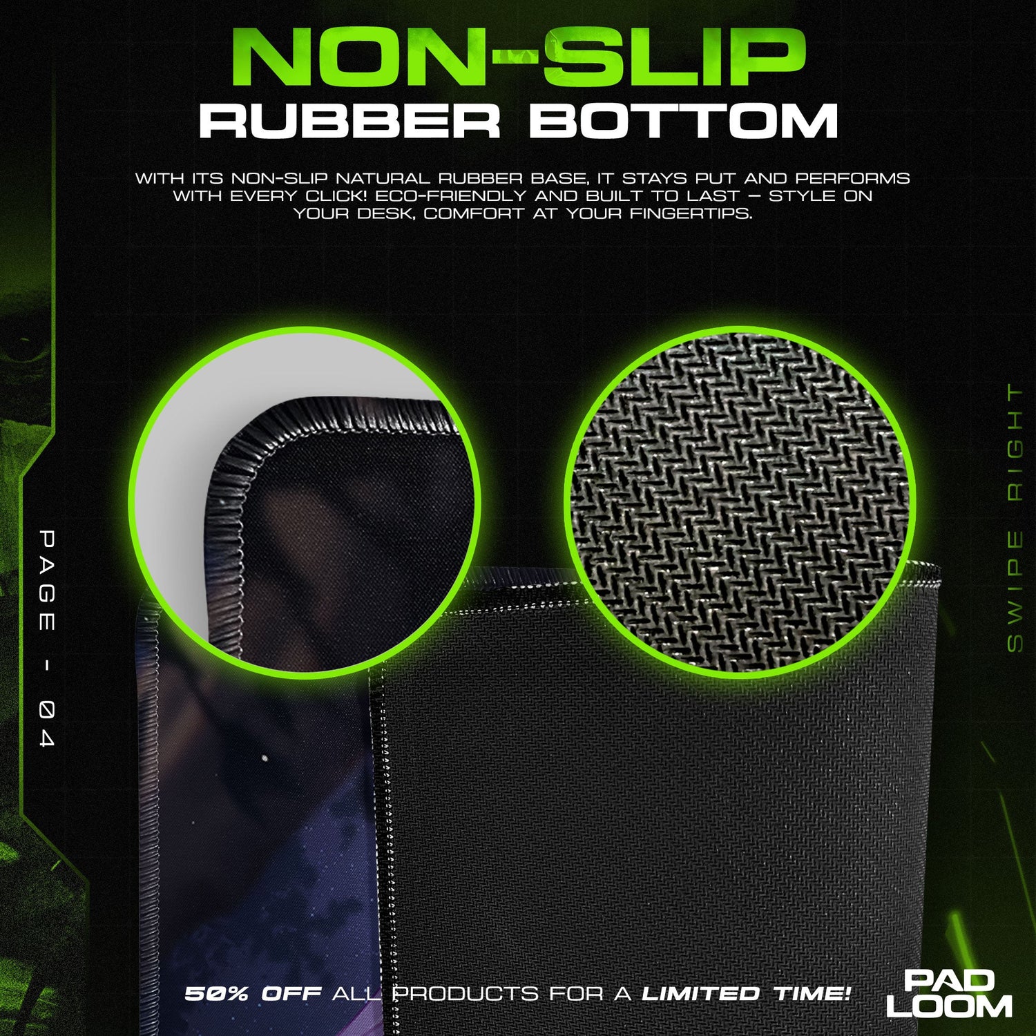 Genshin Impact Ganyu & Keqing Moonlight Mouse Pad, Anime Gaming Desk Mat Padloom