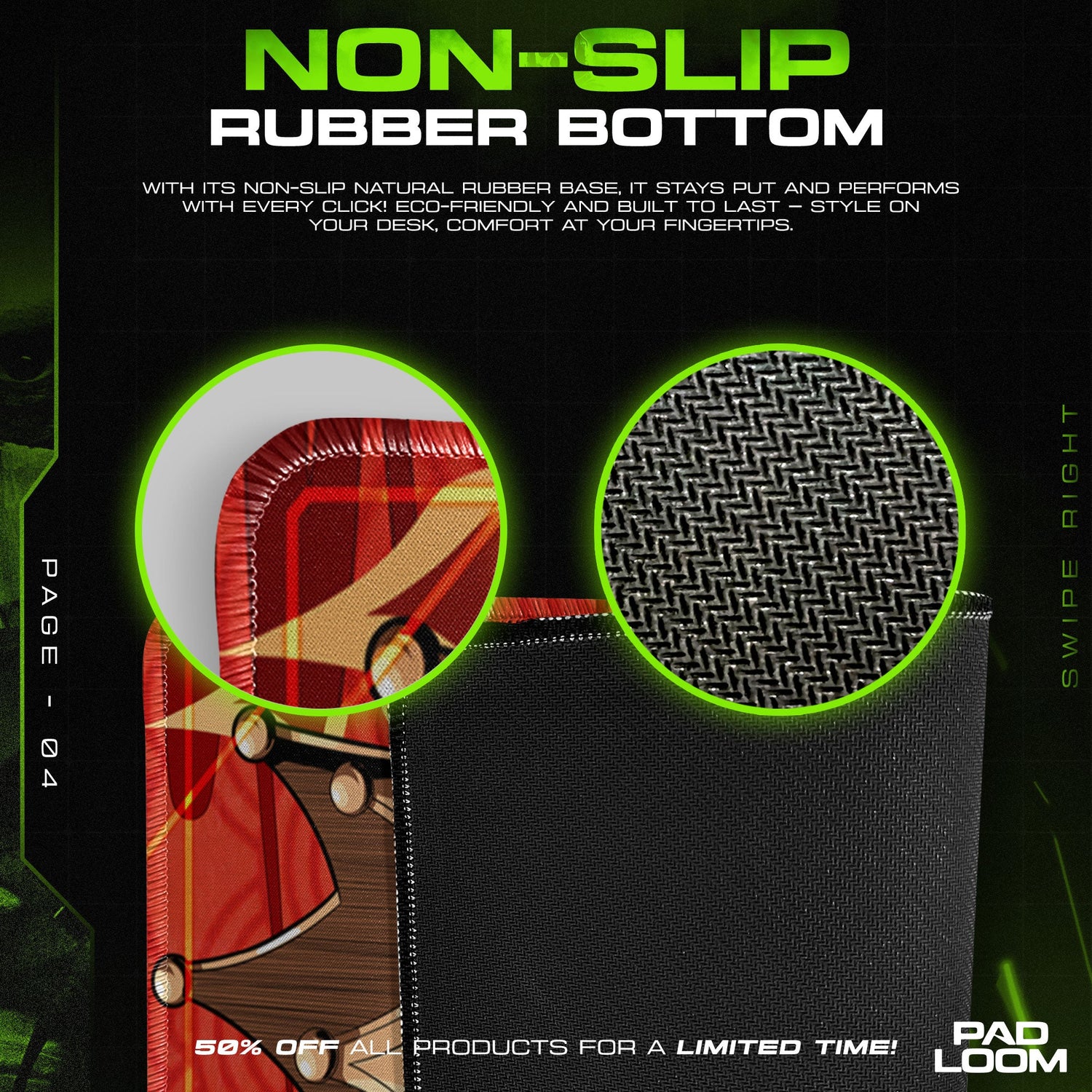 Genshin Impact Hu Tao Crown Mouse Pad, Anime Gaming Desk Mat Padloom