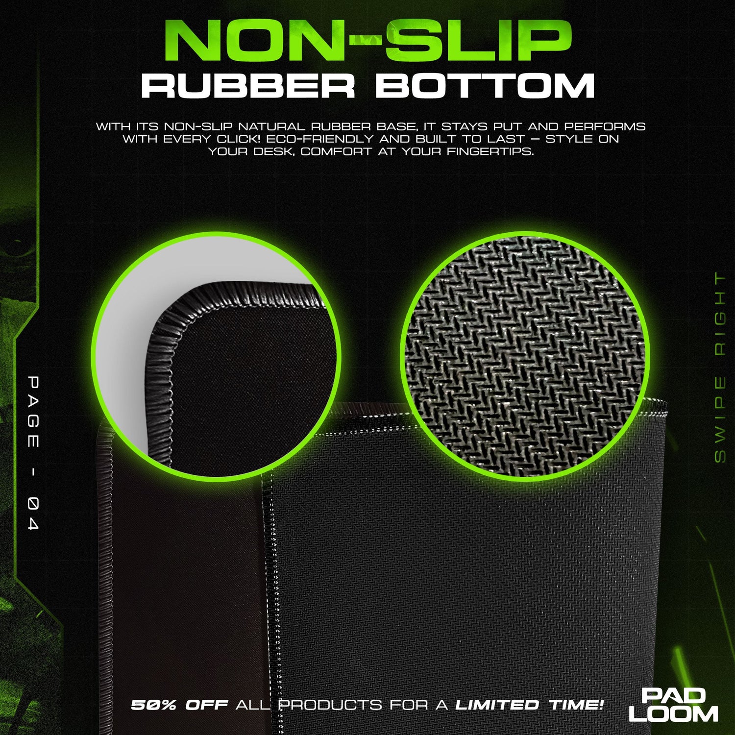 Genshin Impact Hu Tao Inferno Gaze Mouse Pad, Anime Gaming Desk Mat Padloom