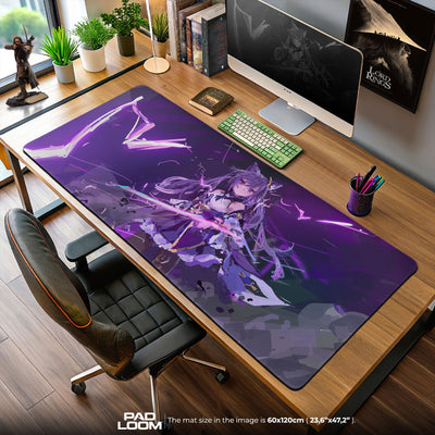Genshin Impact Keqing Electro Slash Mouse Pad, Anime Gaming Desk Mat