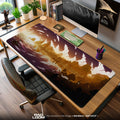 Genshin Impact Liyue Harbor Sunset Mouse Pad, Anime Gaming Desk Mat Padloom