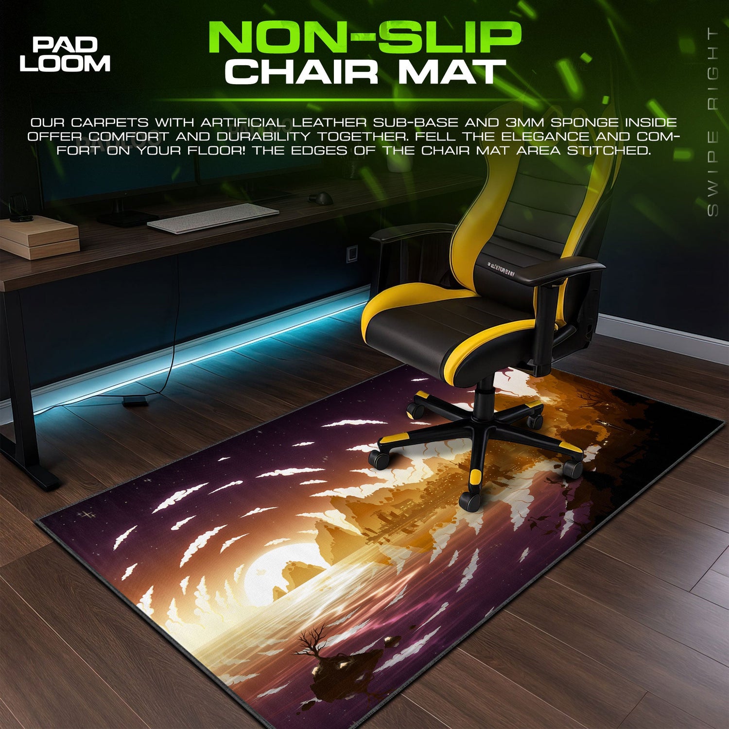 Genshin Impact Liyue Harbor Sunset Mouse Pad, Anime Gaming Desk Mat Padloom
