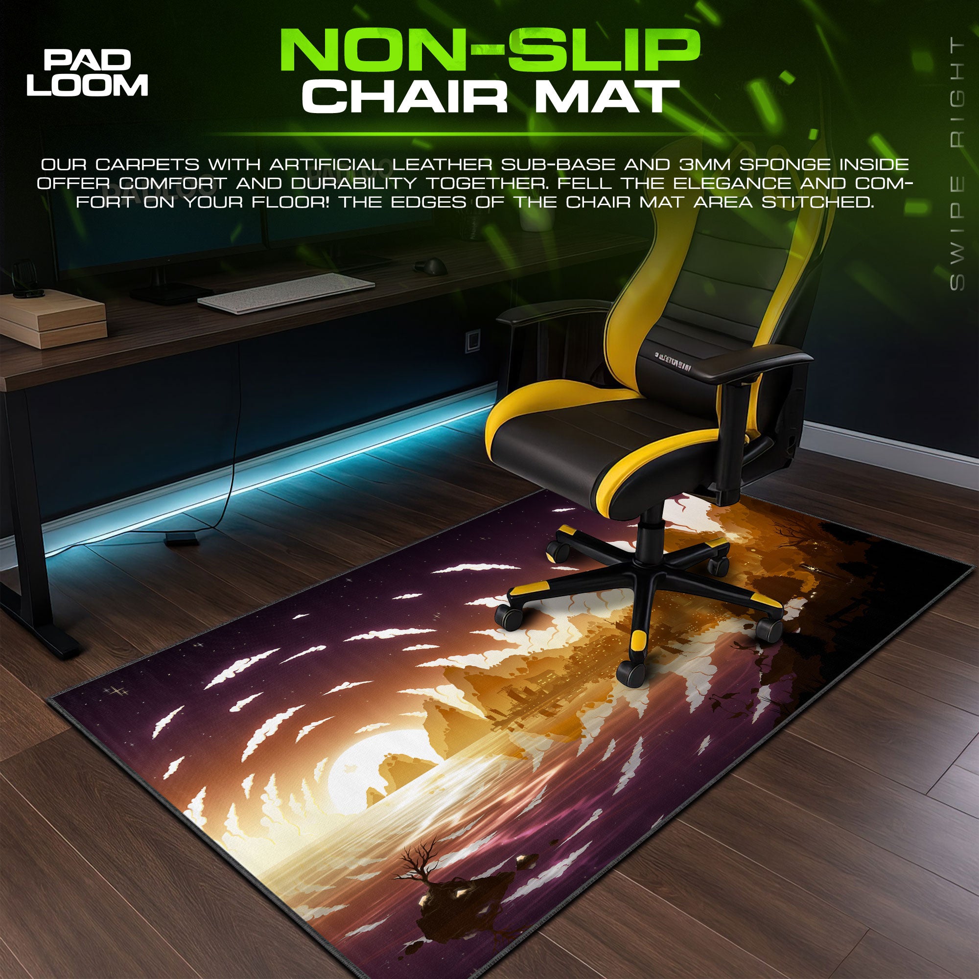 Genshin Impact Liyue Harbor Sunset Mouse Pad, Anime Gaming Desk Mat