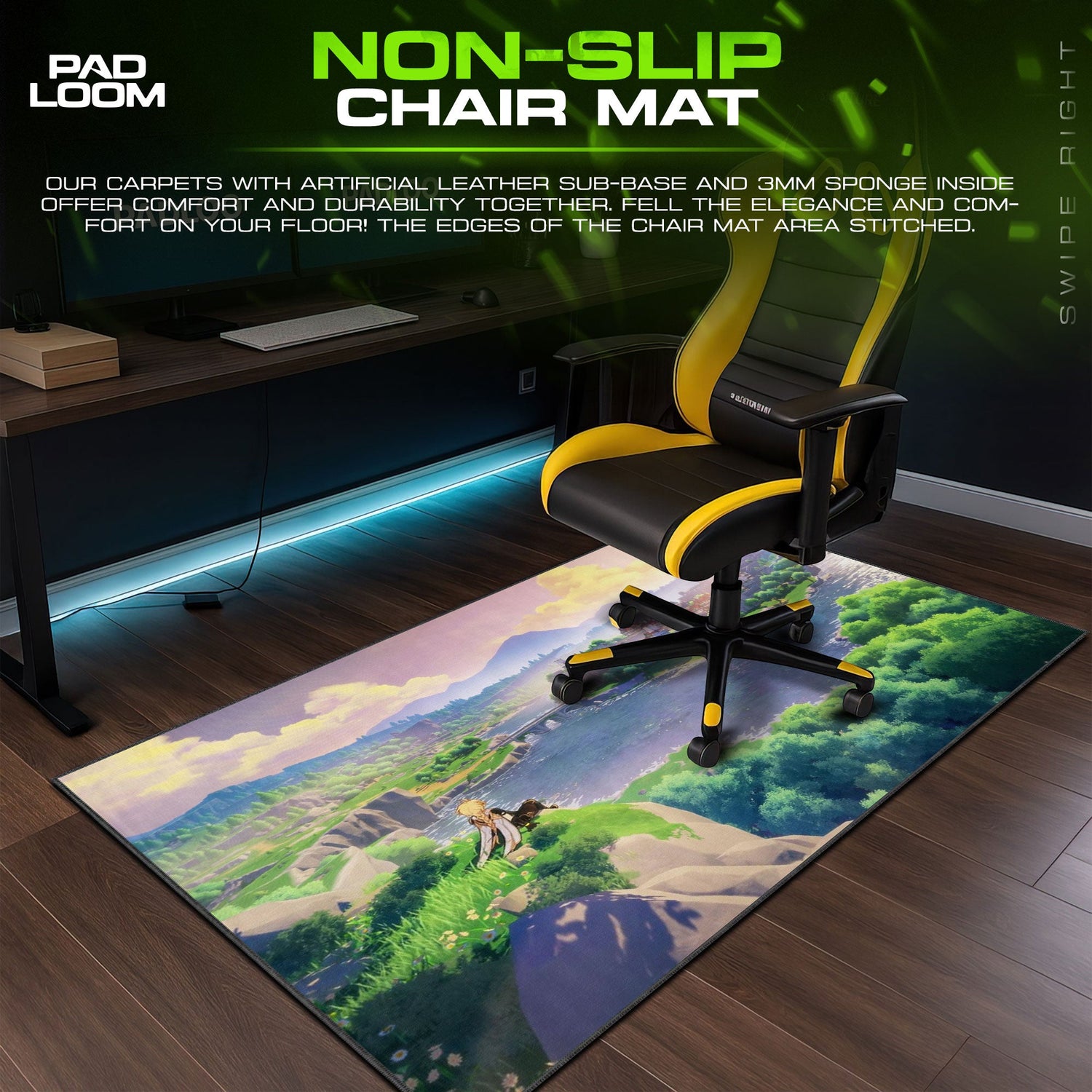 Genshin Impact Mondstadt Horizon Mouse Pad – Traveler’s View Anime Desk Mat Padloom