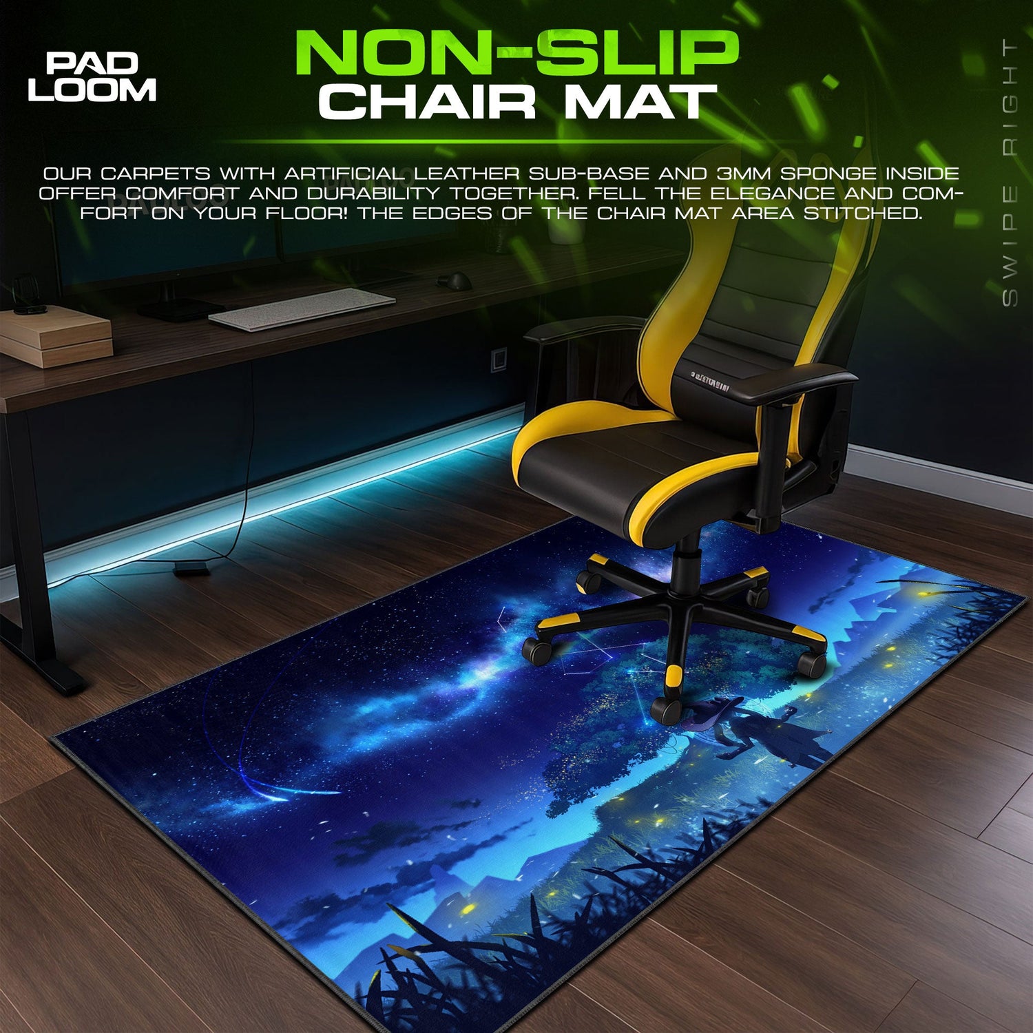 Genshin Impact Nahida Starry Night Mouse Pad – Sumeru Dreamscape Desk Mat Padloom