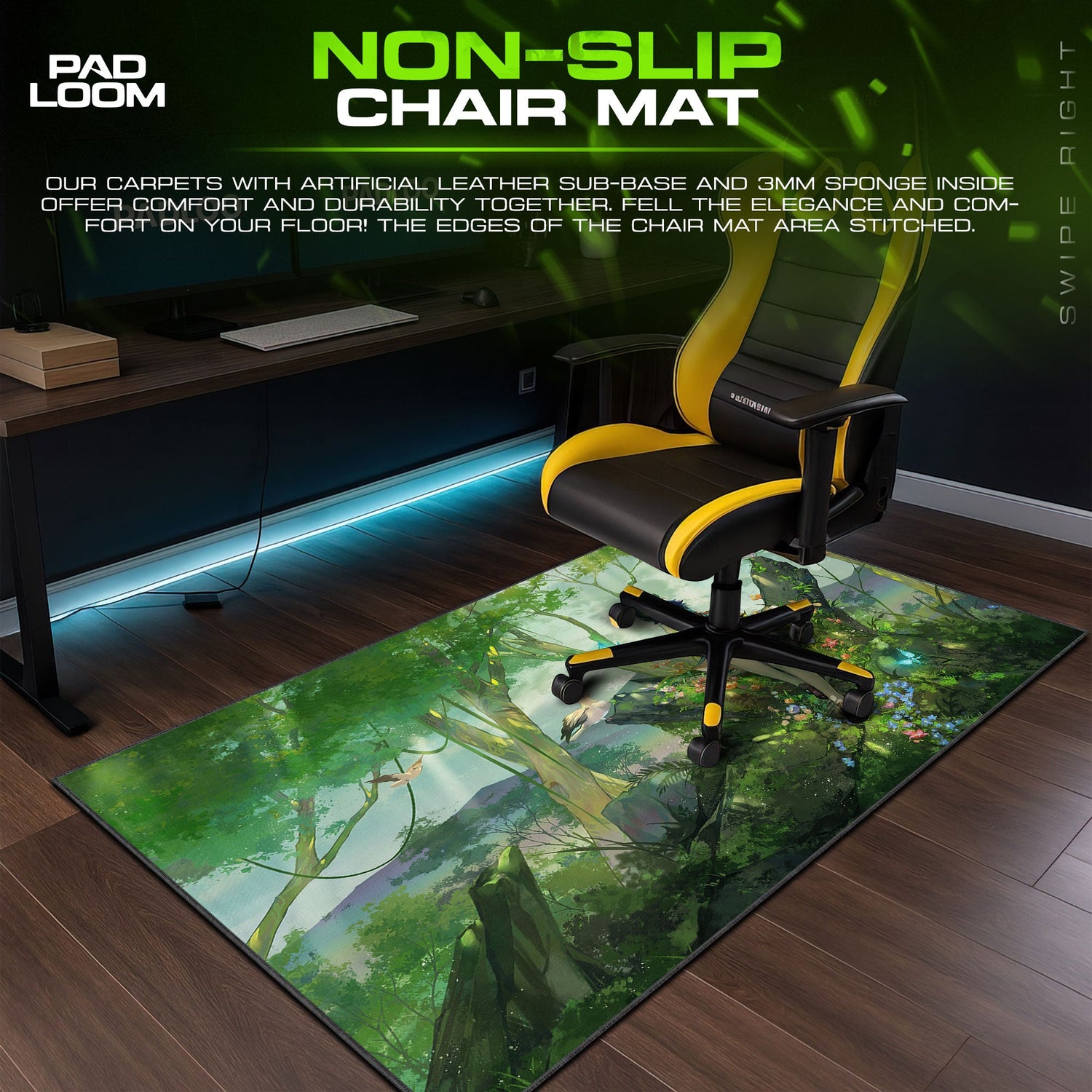 Genshin Impact Tighnari Forest Throne Mouse Pad, Anime Gaming Desk Mat Padloom