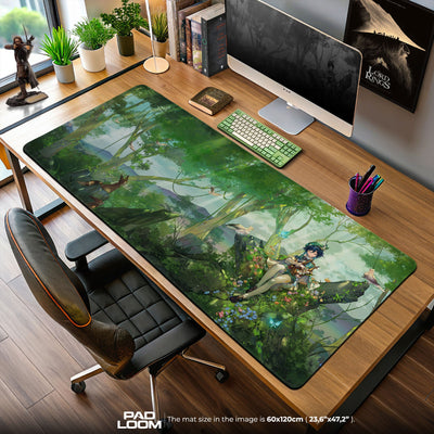 Genshin Impact Tighnari Forest Throne Mouse Pad, Anime Gaming Desk Mat