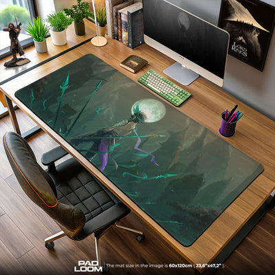 Genshin Impact Xiao Moonlight Stance Mouse Pad, Anime Gaming Desk Mat