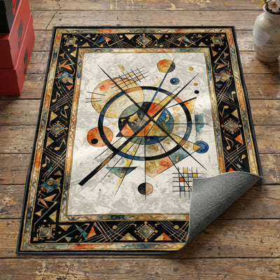 Geometric Composition Rug — Abstract Bauhaus Area Rug