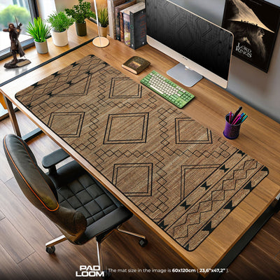 Geometric Woven Texture Mouse Pad, Artistic Gamer Desk Mat