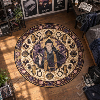 Geto Smoke Round Rug - Jujutsu Kaisen Chair Mat