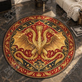 Ghidorah Blitz Godzilla runder Teppich im Wohnraum - Godzilla Stuhlmatte
