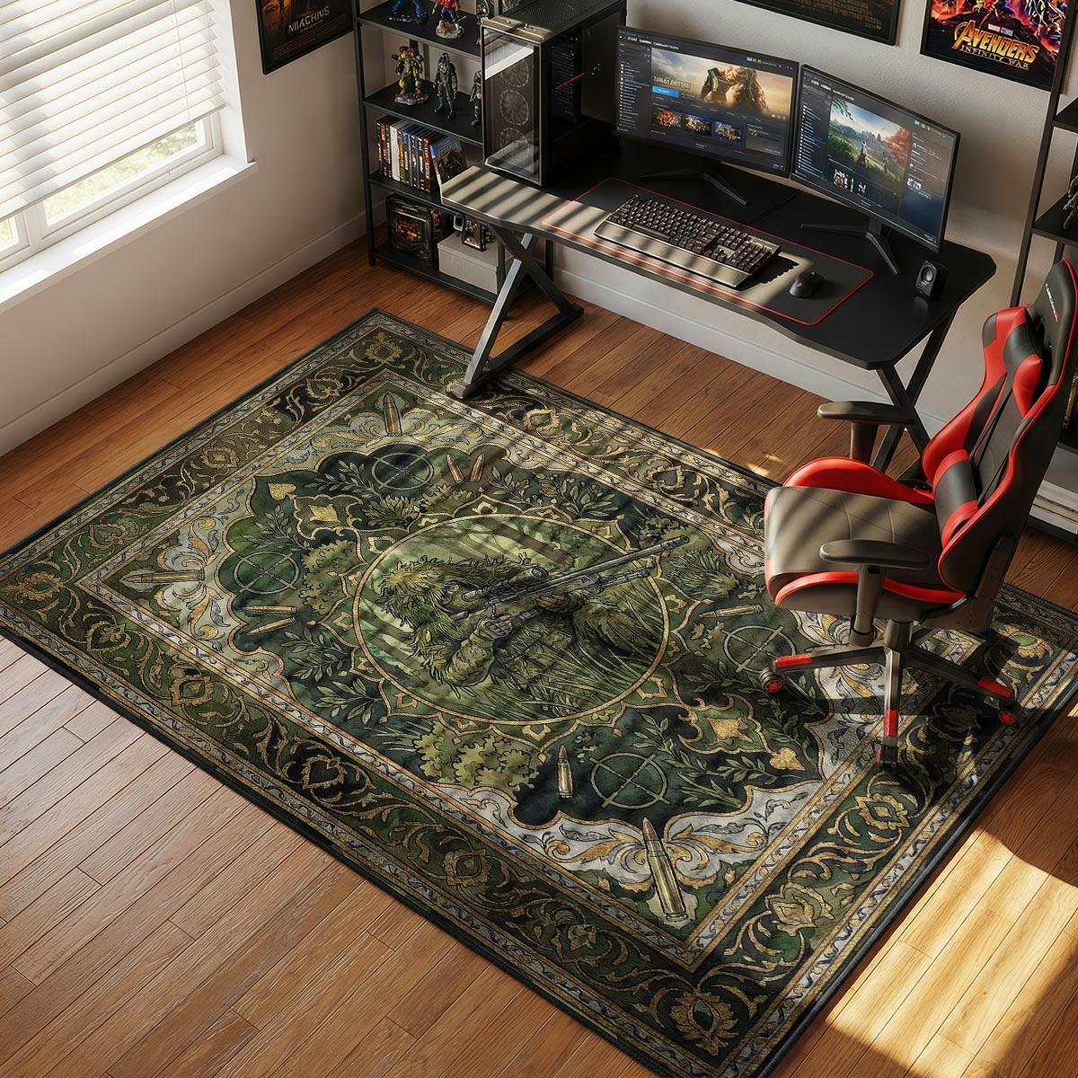 Ghillie Sniper Forest Rug - PUBG Chair Mat