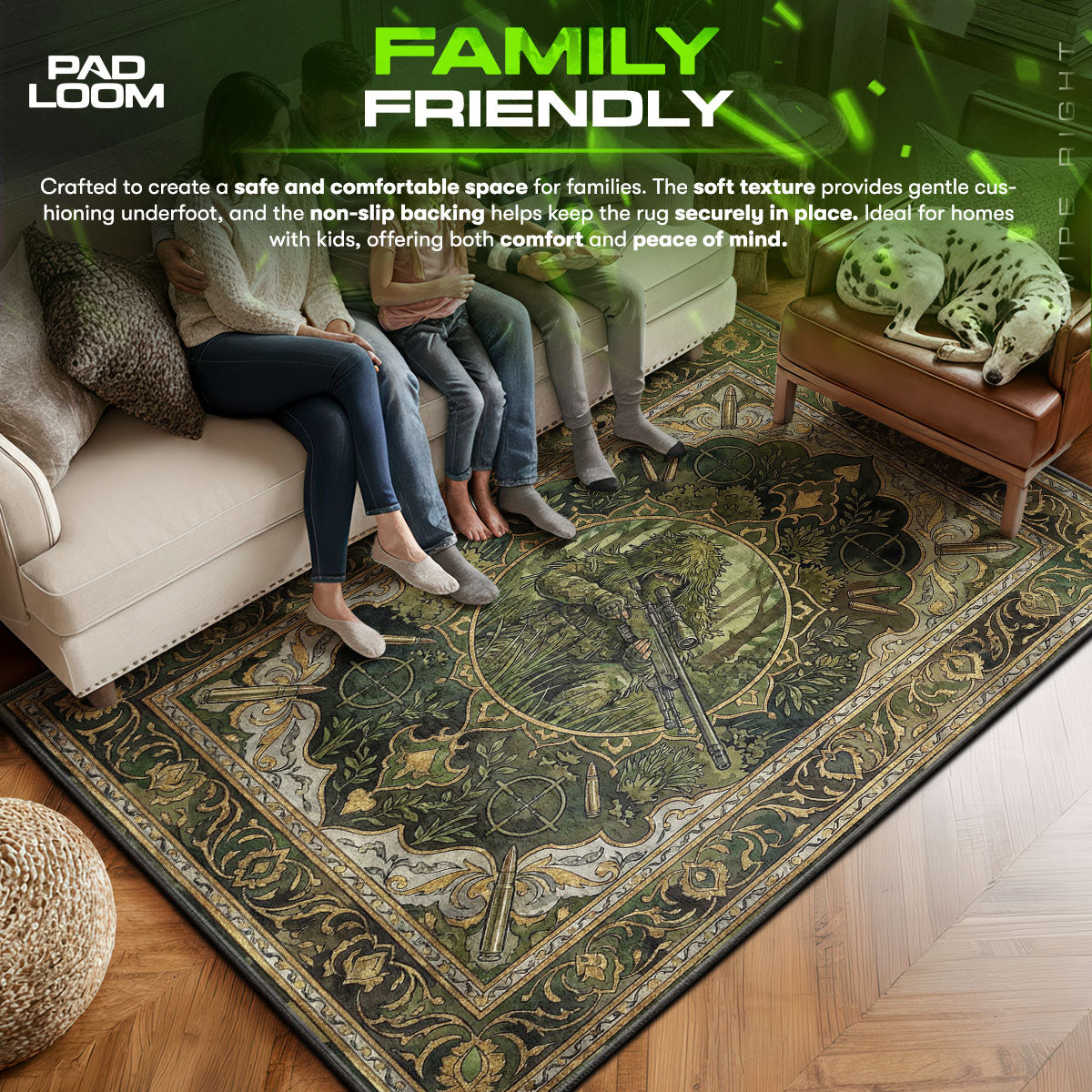 Ghillie Sniper Forest Rug - PUBG Chair Mat