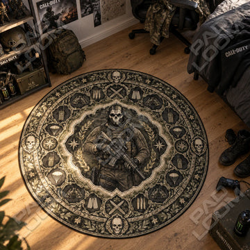 Ghost Camo Round Rug - Call of Duty Chair Mat