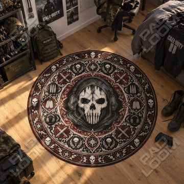 Ghost Medallion Round Rug - Call of Duty Chair Mat