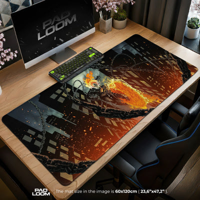 Ghost Rider City Blaze Mouse Pad - Marvel Desk Mat