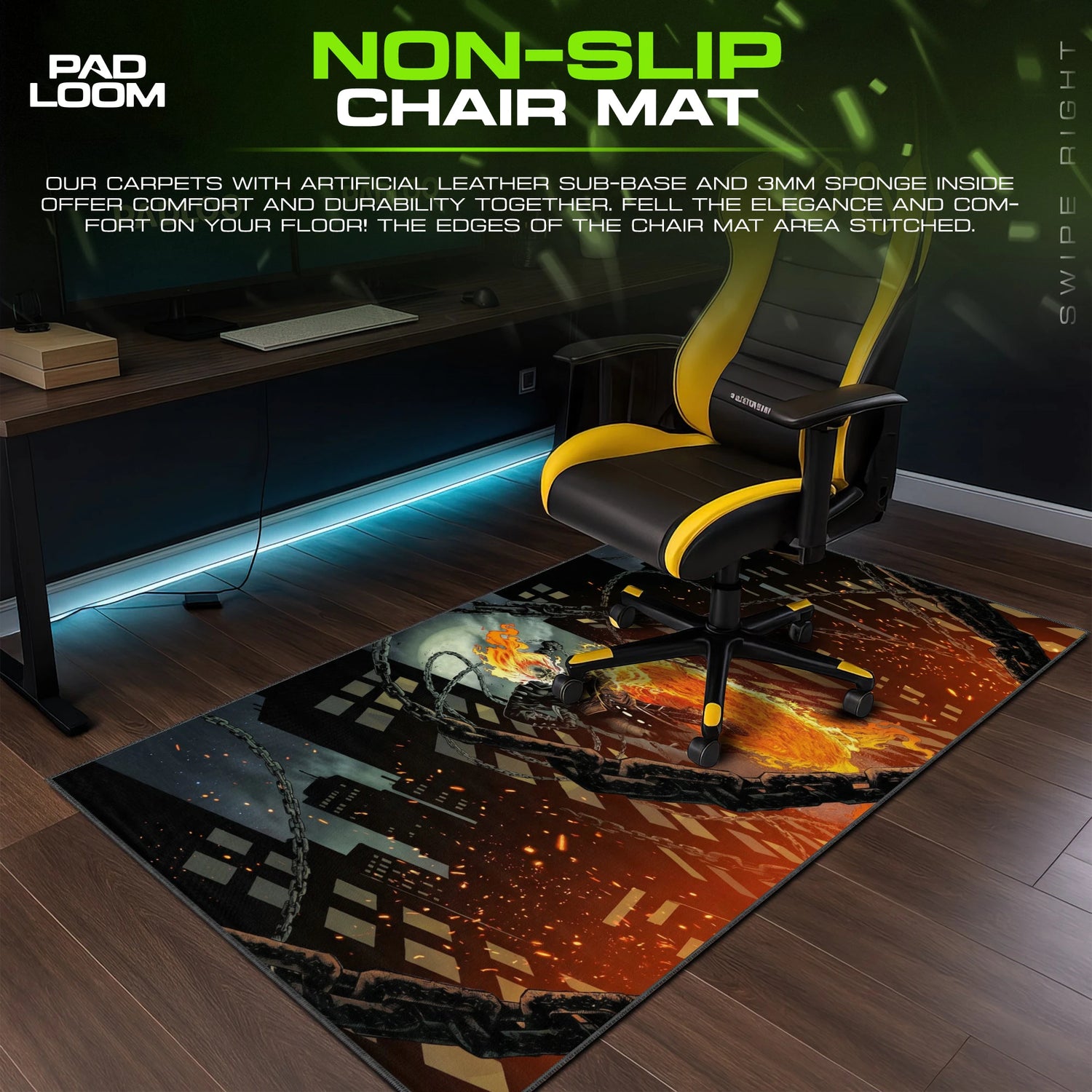 Ghost Rider City Blaze Mouse Pad - Marvel Desk Mat