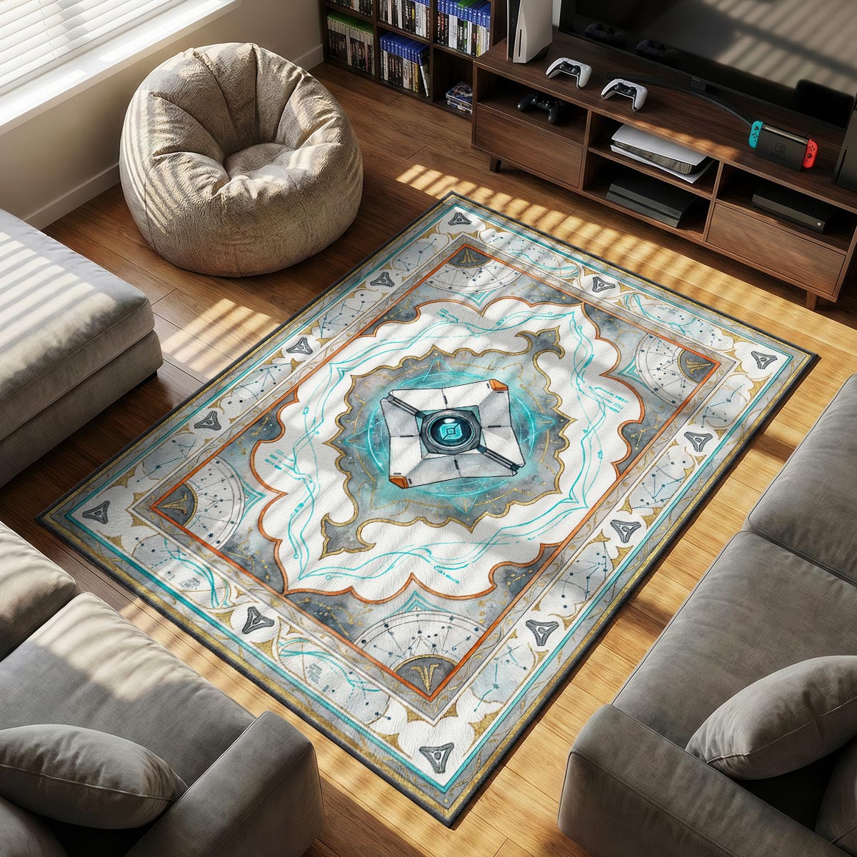 Ghost Shell Tech Rug - Destiny 2 Chair Mat