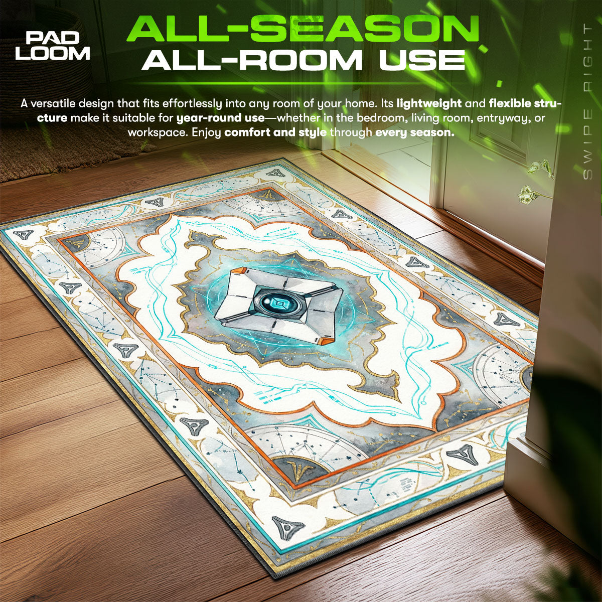 Ghost Shell Tech Rug - Destiny 2 Chair Mat