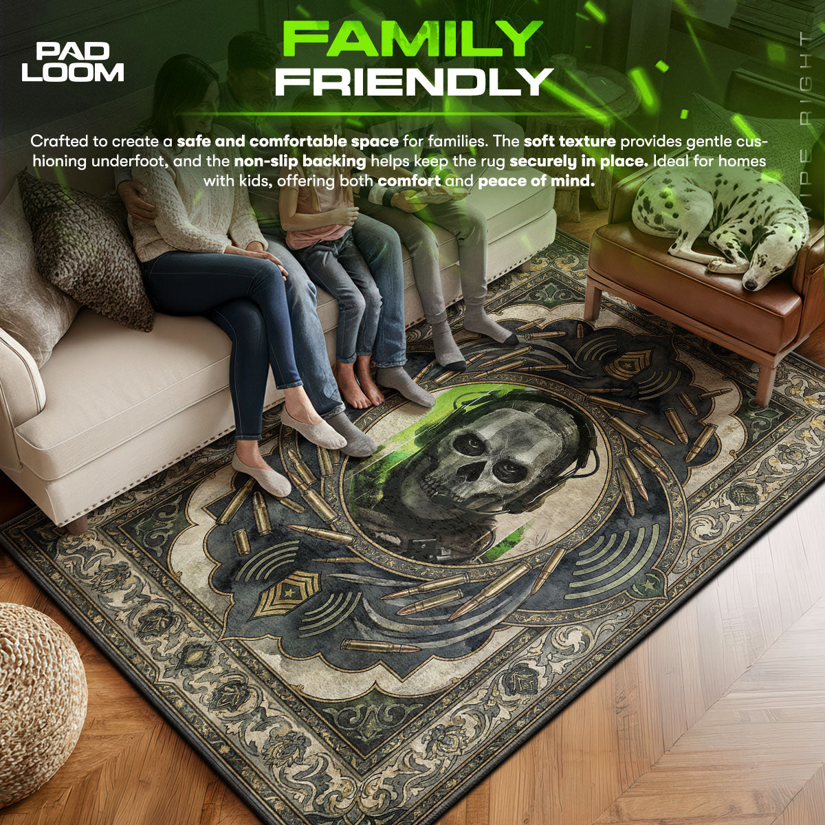 Geister-Taktikkarten-Teppich - Call of Duty Stuhlunterlage