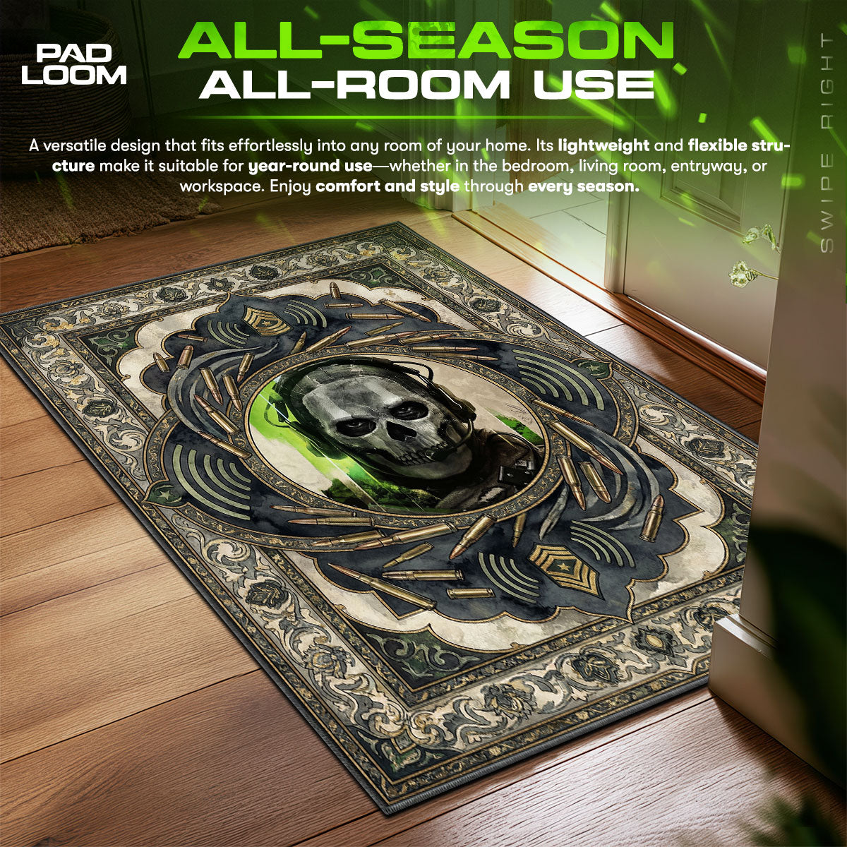 Geister-Taktikkarten-Teppich - Call of Duty Stuhlunterlage