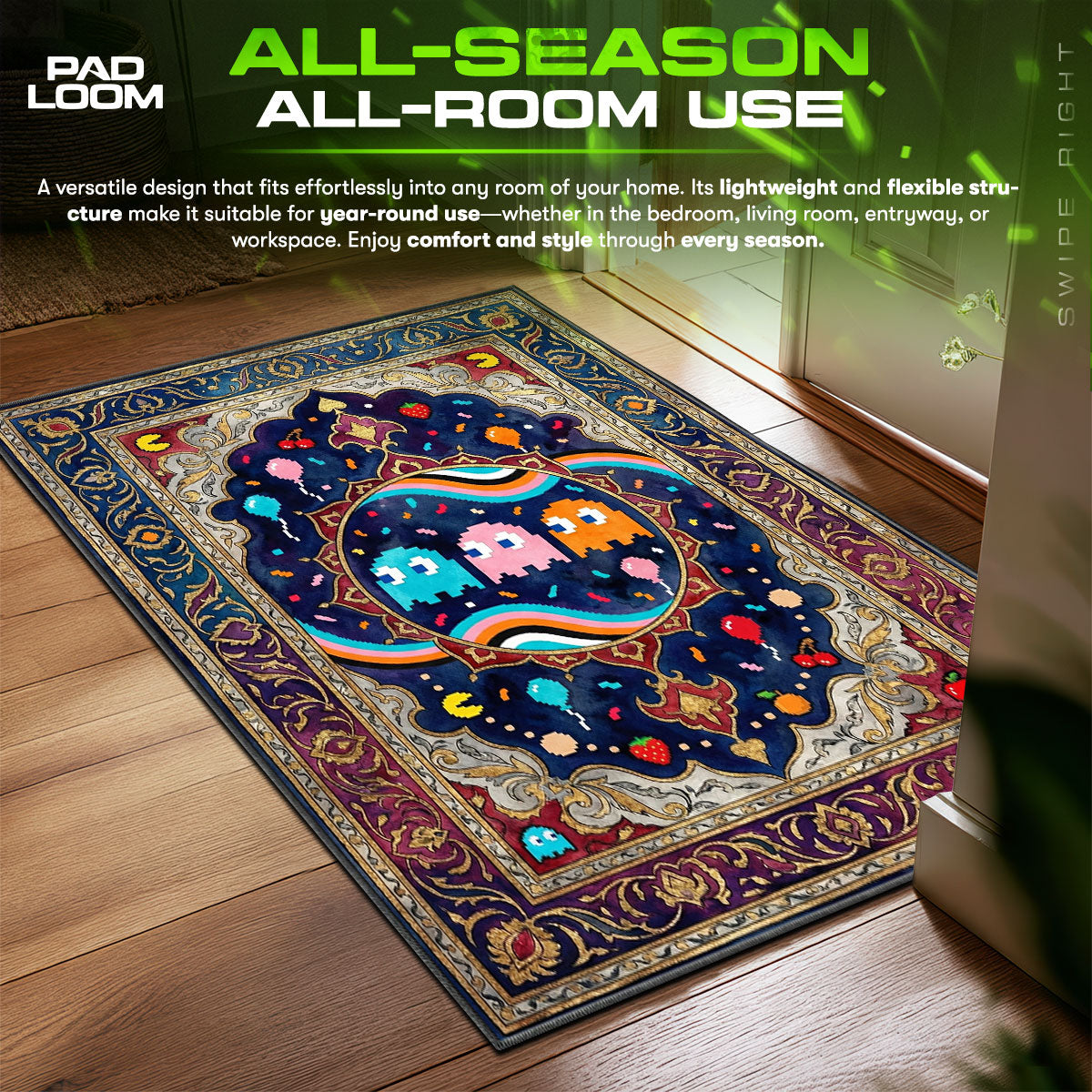 Ghost Trio Party Rug - Pac-Man Chair Mat