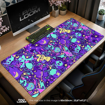 Ghost Type Pokémon Mouse Pad - Neon Spirit Anime Desk Mat Padloom