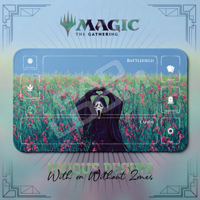 Ghostface Flower Field Playmat - MTG Magic Mat