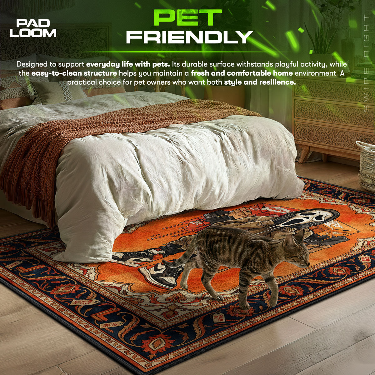 Ghostface Nike Baroque Rug - Sneakerhead Floor Mat