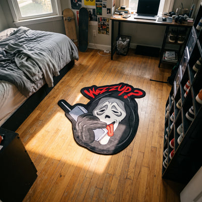 Ghostface Wazzup Rug - Shaped Gothic Area Rug